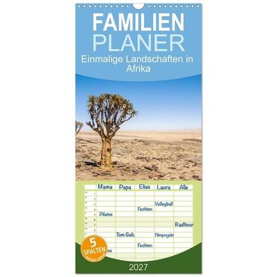Familienplaner 2027 - Einmalige Landschaften in Afrika mit 5 Spalten (Wandkalender, 21 x 45 cm) CALVENDO