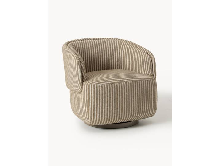 Fauteuil pivotant à rayures Irene