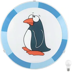 Decken Wand Lampe Baby Spiel Zimmer Jungen Mädchen Tier Motiv Pinguin im Set inkl. LED Leuchtmittel