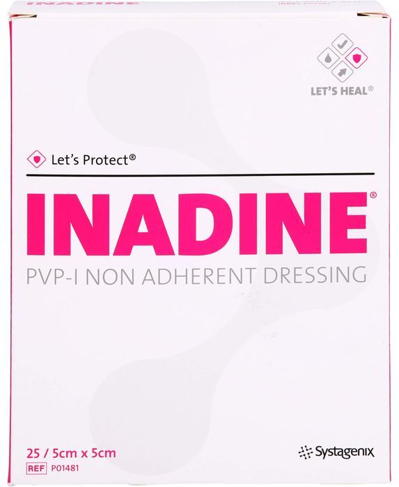 Solventum Germany GmbH INADINE Salbengaze m.PVP-Iod 5x5 cm 25 St.