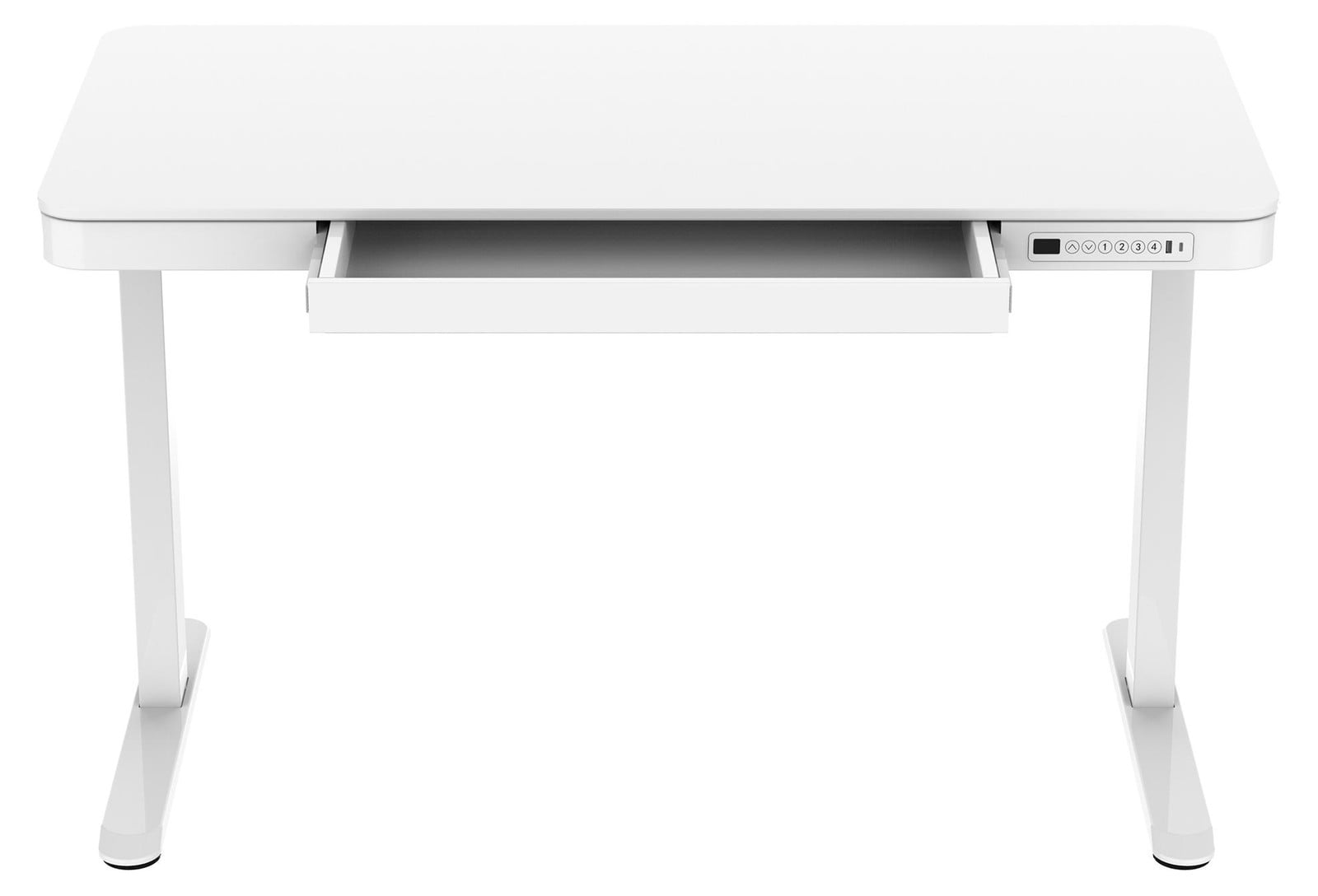 Lykke verstelbaar bureau voor home office, wit, B: 122 cm, D: 60,5 cm