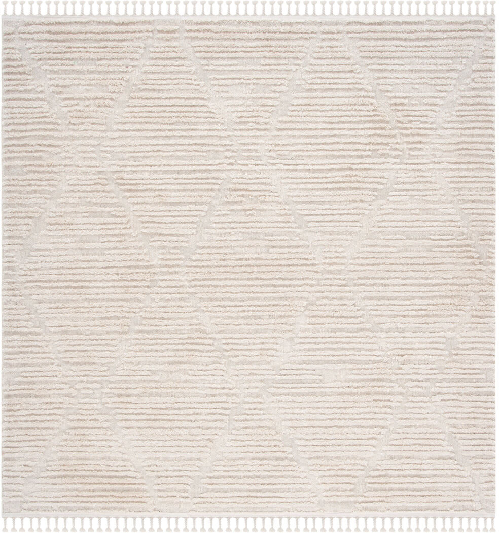 Bloomsbury Market Mazzone Geometric Area Rug Beige Square 160cm