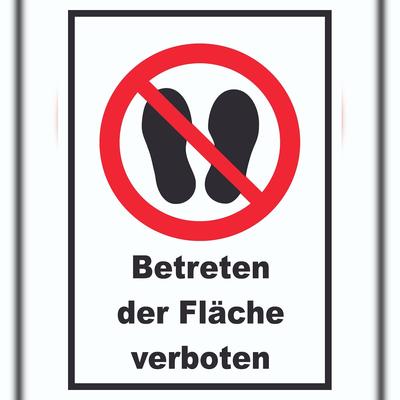 HB-Druck Betreten der Fläche verboten Schild A0 (841x1189mm)