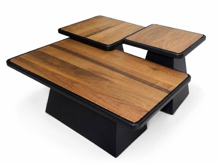 JVmoebel Couchtisch Couchtisch Modern Zweifarbig Tektonisch Minimalistisch Geometrisch, Made in Europa