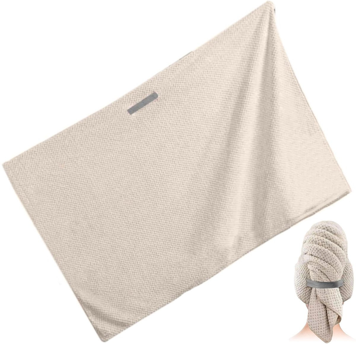 Microvezel Haarhanddoek voor Sneldrogen - Kaki - 100 x 60 cm
