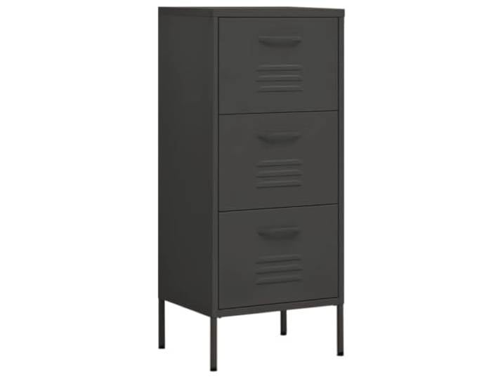 KLGBNCVE Lagerschrank Anthrazit 42,5x35x101,5 cm aus Stahl Stahl, Anthrazit, Nivellierer, vollständig ausziehbare Schubladen, kugelgelagerte Schienen
