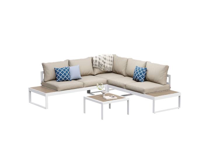 Lounge CAMILA beige/weiss/braun
