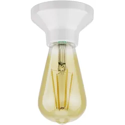 ledscom.de LED Deckenleuchte Elektra Porzellan, inkl. LED Vintage gold max. 814lm extra-warmweiß 3-Stufen Dimmen