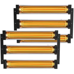 VEVOR Infrarot-Heizstrahler, Lackhärtungslampe, Wärmestrahler, Aushärten für Auto, Infrarotlack, Kochbereich, Lackheizlampe 590x372x54 mm, 2 Sets, 3000 W, Stecker NICHT im Lieferumgang enthalten