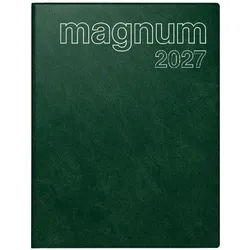 Baier & Schneider, Agenda, rido/idé 7027042587 Buchkalender Mod. magnum 2027 183×240 mm, Kunststoff, dunkelgrün