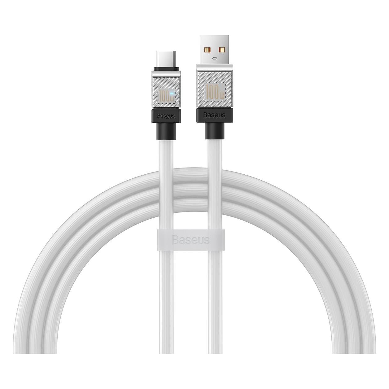 Baseus Cable USB do USB-C CoolPlay 100W 1m (white) (1 m, 100 W) (CAKW000602)