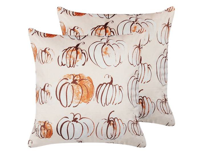 DEKOKISSEN 2er-Set Beige 45/45 cm Cucurbita