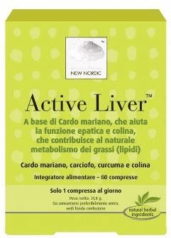 New Nordic Active Liver Integratore Cardo Mariano Fegato 60 Compresse