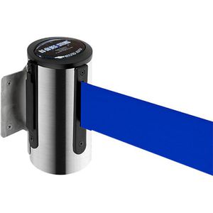 RS-GUIDESYSTEMS Personenleitsystem GLW 45, silber, aus Edelstahl, Gurt: 2,3m in blau