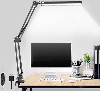 Rare Purchases Adjustable LED Desk Lamp With Clamp, Eye Caring Architect Desk Light, Color Modes, Metal Swing Arm Adjustable LED Desk Lamp With Clamp, Eye Caring Architect Desk Light, Color Modes, Metal Swing Arm