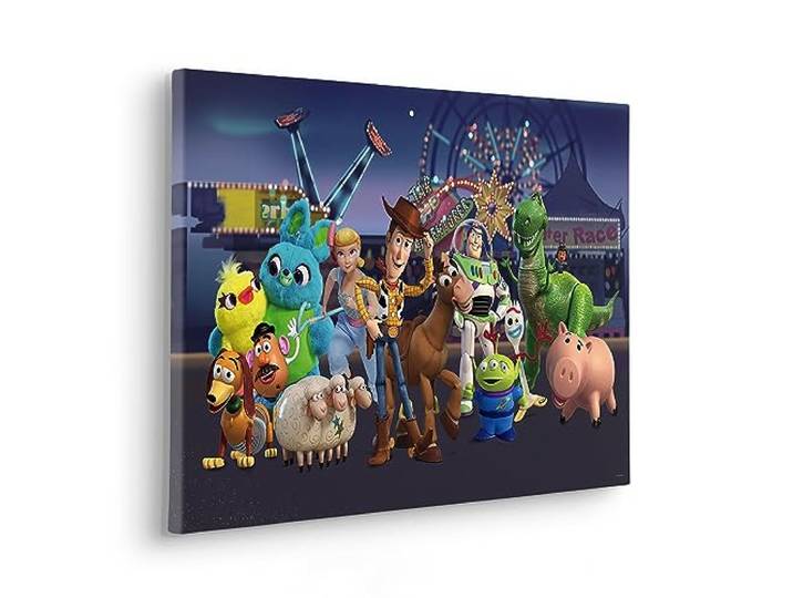 Komar Toile imprimée sur cadre de Disney Toy Story The Greatest Team - Taille: 60 x 40 cm