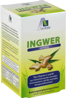 Avitale GmbH INGWER 500 mg Kapseln+Vitamin B1+C 74 g 06732879