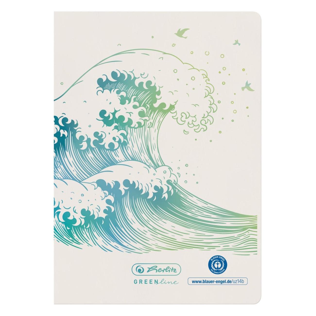 Herlitz Notizheft GREENline A6, Liniert, Weiss (A6, Liniert, Weicher Einband) (50033577)