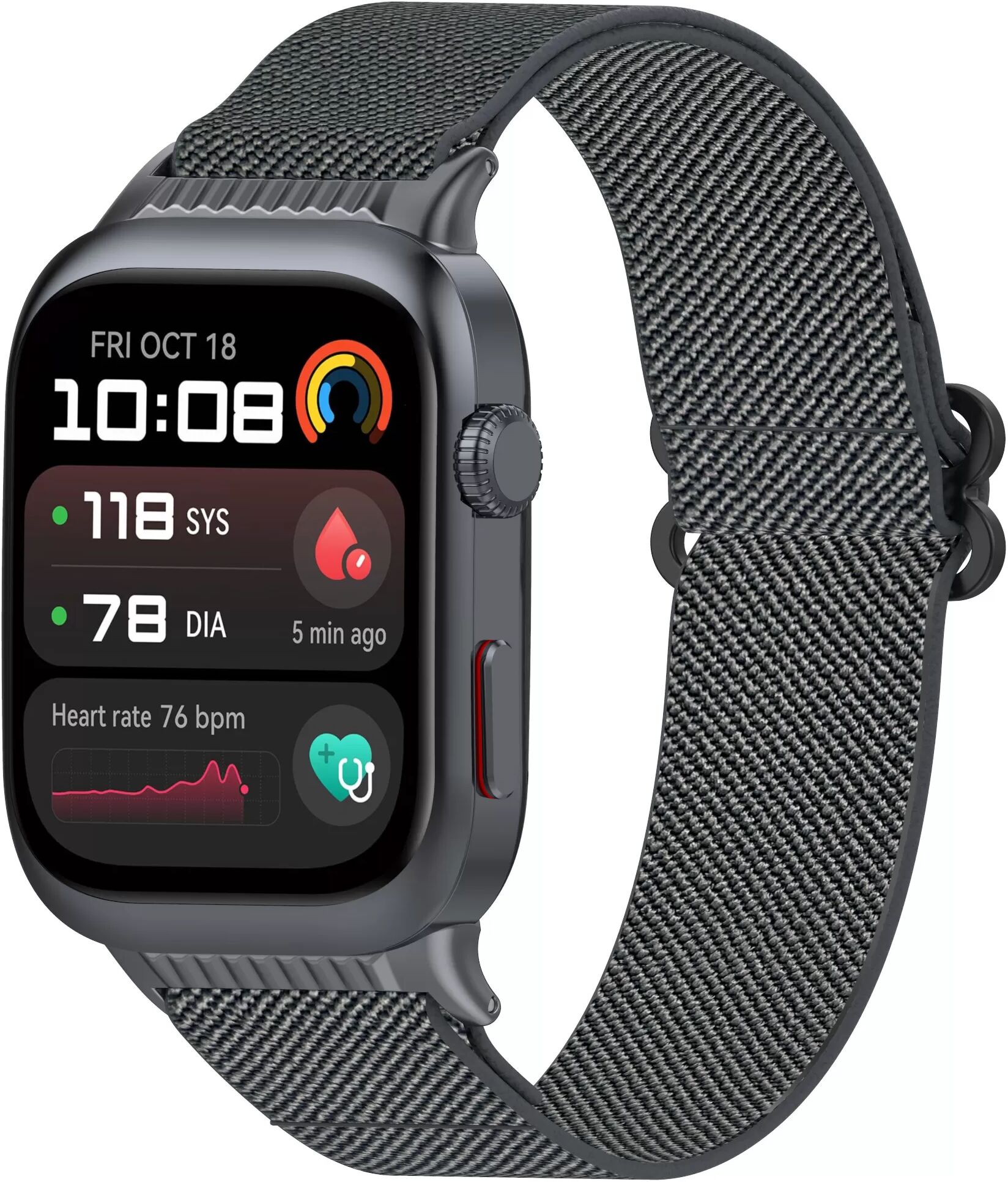 INF Huawei Watch D2 Nylon Elastisches Band: Verstellbares & Gewebtes Armband Dunkelgrau