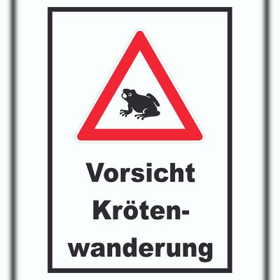HB-Druck Vorsicht Krötenwanderung Schild A0 (841x1189mm)