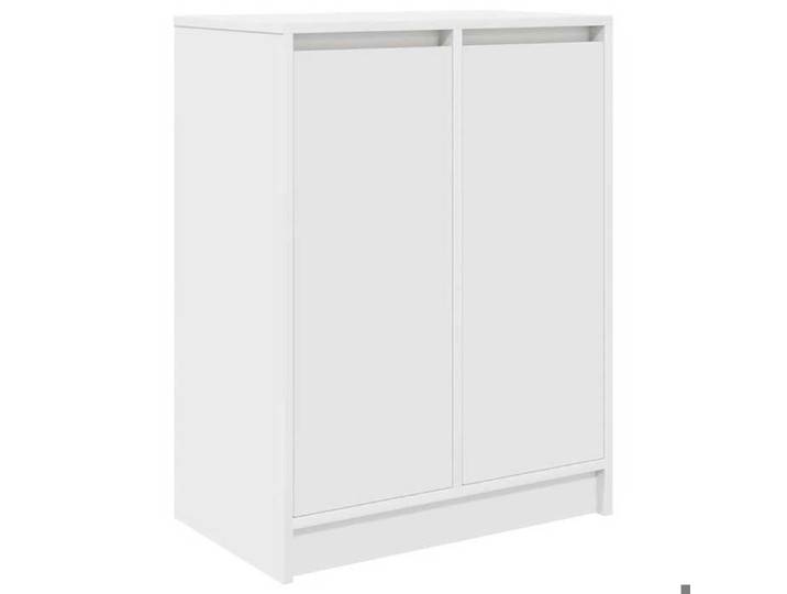 Bonne qualité - Armoire à chaussures - BONNIE - Commode à chaussures blanc 57x34x76cm - Bois d'ingénierie - Meuble d'entrée Coffre