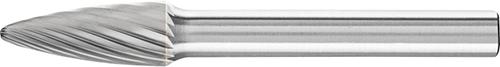 PFERD Hartmetall-Frässtift mit 6-mm-Schaft, Rundbogenform RBF (Baumform), Zahnung 3