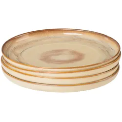 Gipfelstück Speiseteller-Set, Steinzeug Nebelwald Beige