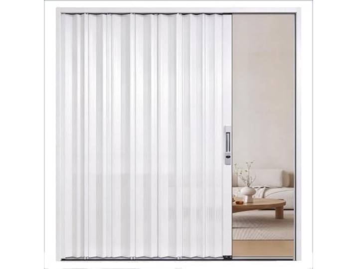 Akkordeon-Falttür Ohne Bohren, Schiebetüren Aus Aluminiumlegierung Ausziehbarer Raumteiler, Geräuscharm, For Eingangsbereich/Speisekammer/Dachboden(RIGHT_130X195CM)