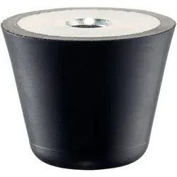 Gummi-Anschlagpuffer, Kegelstumpfform/mit Innengewinde | d1=32 mm / d2=M8 / Stahl | 25150.0732