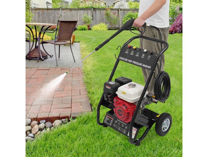 Nettoyeur haute pression à essence 7,5 CV 4 temps, 2200 PSI, avec pistolet de pulvérisation, 3400 tr/min, pour le jardin