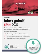Lexware lohn+gehalt plus 2026 Abo-Vertrag 1 Jahr 1 Benutzer Download Win, Deutsch (nur für Neukunden) (08857-2047)