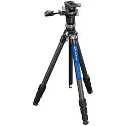 Leofoto LY-224C Mr,Y + Videoneiger BV-0R + Nivellierbasis LB-38 (Carbon, Metall), Stativ, Schwarz