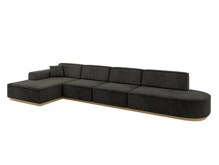 Ecksofa IREA-L3-v2 Schwarz - Dream Velvet 202.12