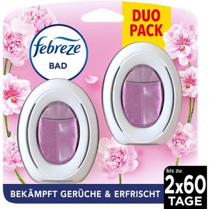 Febreze Raumduft Bad Lufterfrischer, Duo Pack, Duftspender, 2x 8ml, Blütenhauch