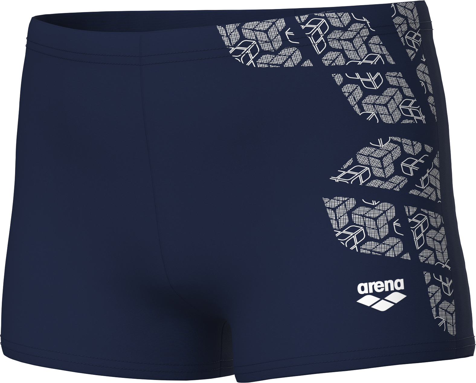 Badehose ARENA "B ARENA KIKKO SWIM SHORT", Jungen, Gr. 164 (158), N-Gr, blau (navy, weiß), Obermaterial: 80% Polyamid, 20% Elasthan, Badehosen Badehose navy, weiß 164 (158), N-Gr