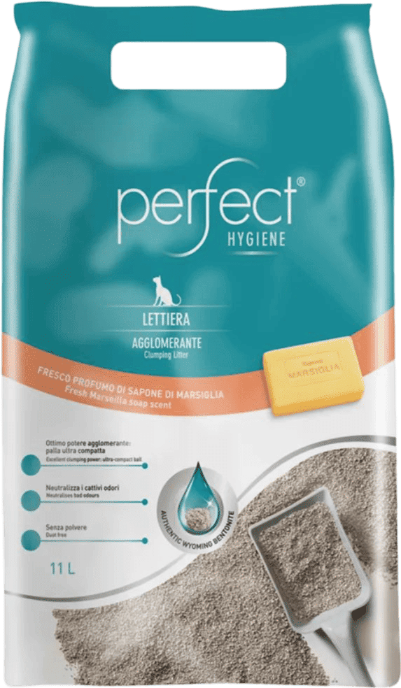 Kit Risparmio 2x11L Perfect Lettiera Gatto Ultra Agglomerante MARSIGLIA
