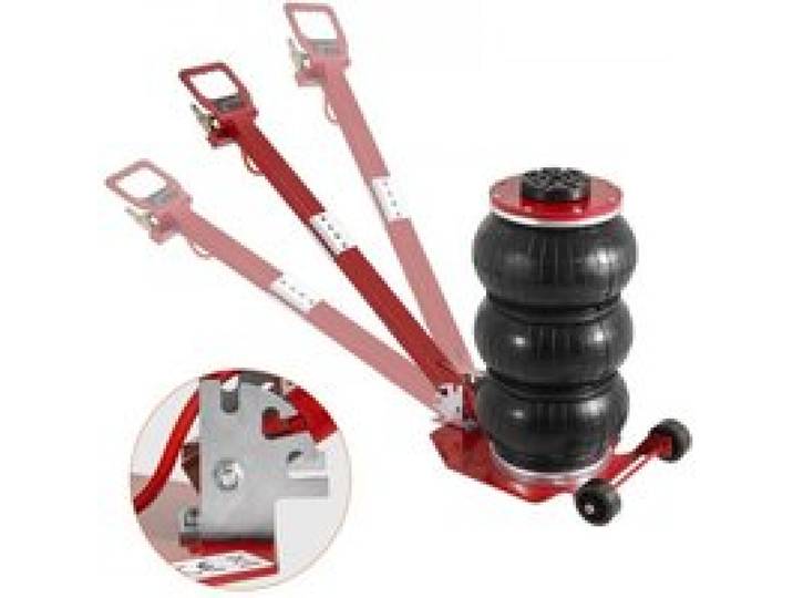 VEVOR Cric Pneumatique 3 tonnes Plage 140-450 mm Cric de Levage Pneumatique 0,8-1,0 MPa 3 Coussins d’Air Poignée Longue Ajustable Levage Rapide pour Réparation Entretien Voiture SUV Atelier Garage