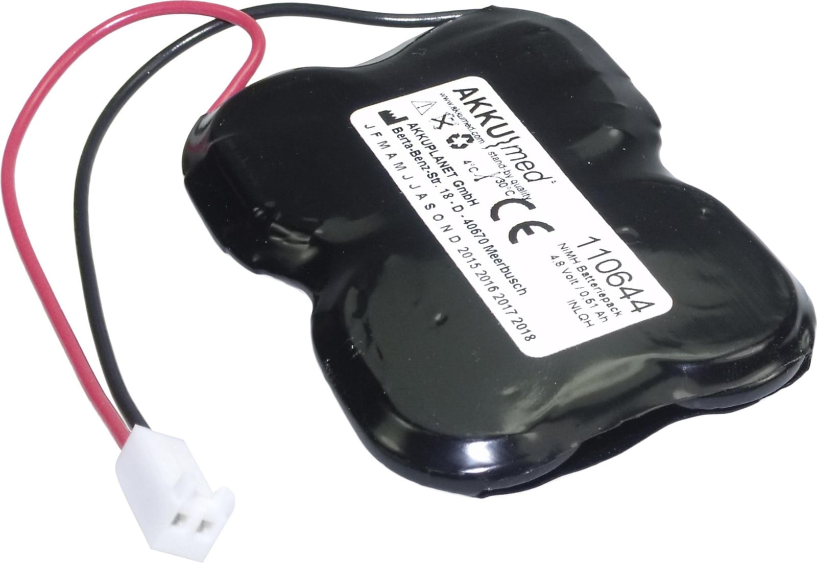 AccuCell NiMH-accu voor Covidien/Aerogen Aeroneb ProX vernevelaar, 4,8 Volt, 0,51 Ah, type 55750504012