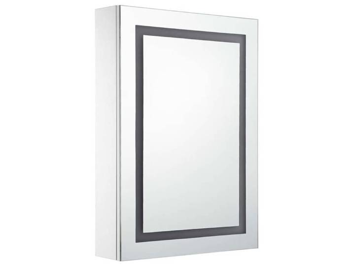 HOT SALE*Armoire de salle de bain à miroir CLARENCE 60 kg capacité Placard Mural LED 50x13x70 cm - M880137