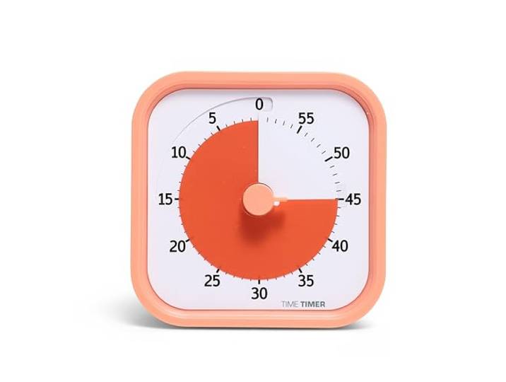 Time Timer MOD Home Editie - Visuele Timer voor huiswerk, school-, kantoor- en vergaderingen met stille werking, 60 minuten (Dreamsicle Oranje),8.8 x 8.8 x 5.2 CM