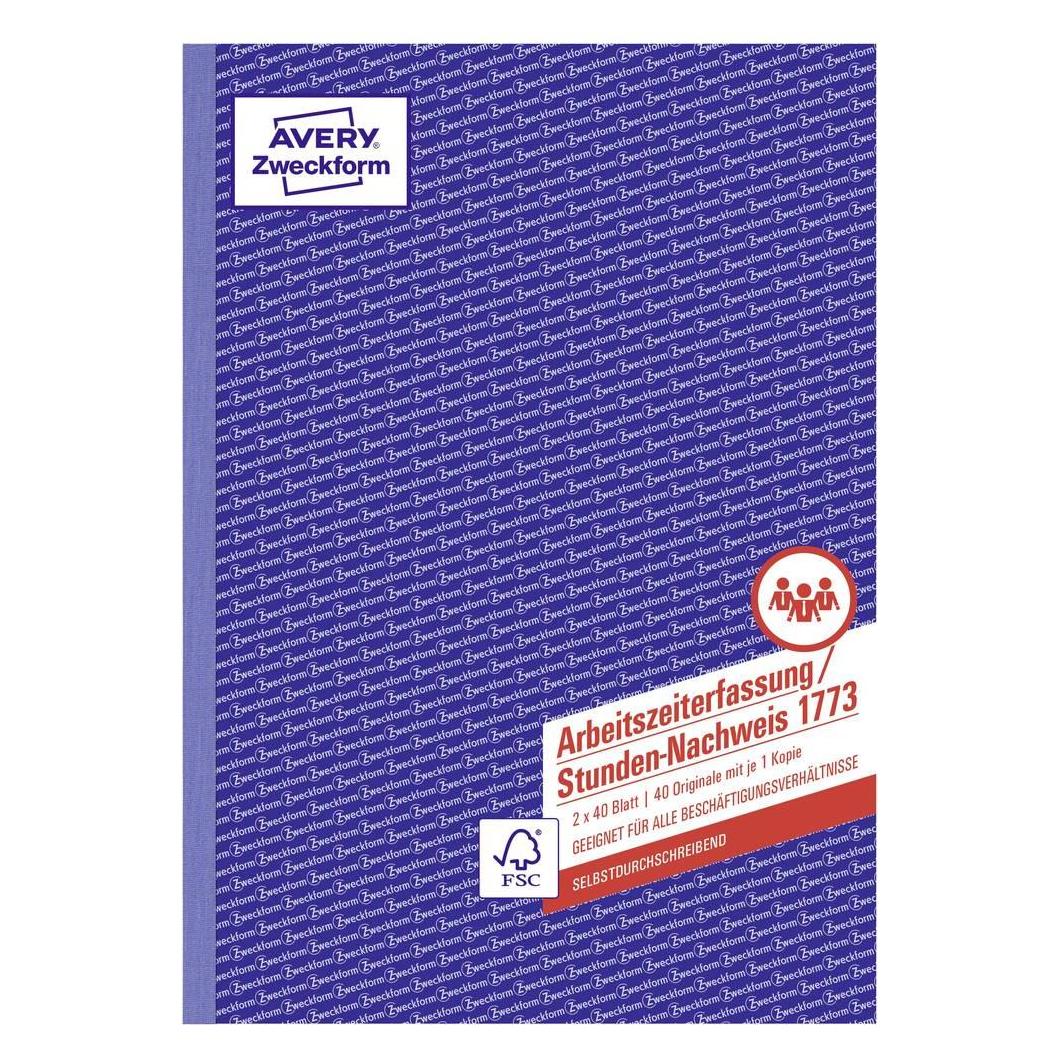 Avery Zweckform Stundennachweis Formular 1773-5 DIN A4 (1773-5)
