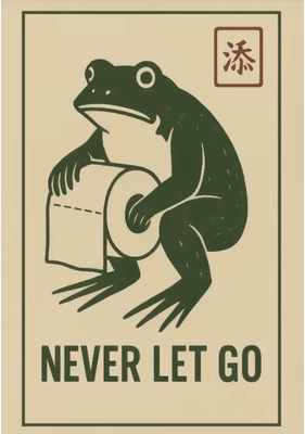Inspire Curations Funny Japanese Frog Bathtub Poster Retro Sushi Kitchen Wall Art Canvas 5 40x50cm