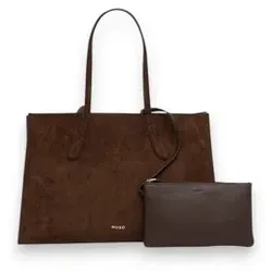 HUGO für Damen. 50573274 Cymbeline Tote-Tasche dunkelbraun (OSFA), Lässig, Polyester