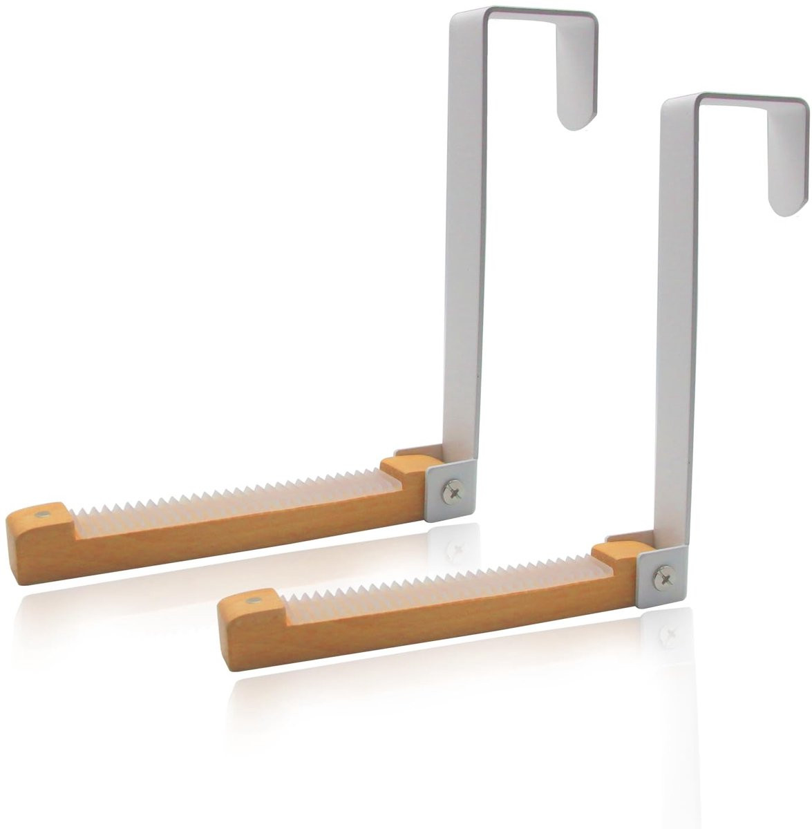 Solidchoice - 2 stuks vouwbare deurkappen van metaal en hout