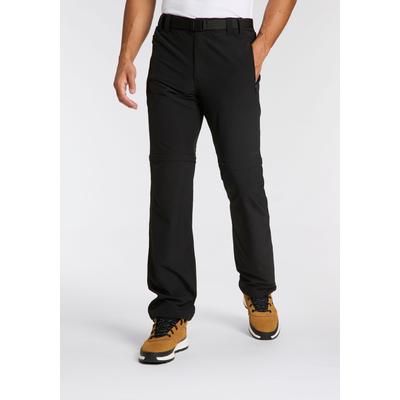 Zip-off-Hose CMP, Herren, Gr. 60, N-Gr, schwarz (nero), Obermaterial: 89% Polyester, 11% Elasthan, Hosen, mit Zip-off-Funktion, elastisches und atmungsaktives Material