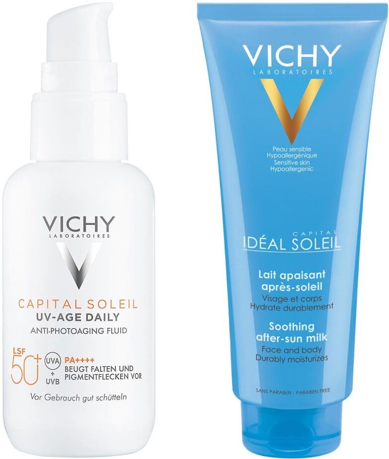 Vichy Uv-age Daily Lsf 50+ Sonnenfluid + Capital Soleil Milch 1Pck