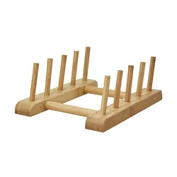 KHG Tellerständer   ¦ holzfarben ¦ Bambus ¦ Maße (cm): B: 16 H: 7,5