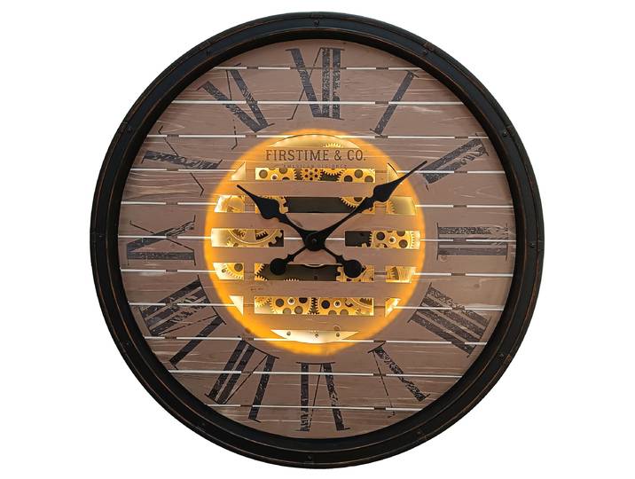 Wanduhr Alissa Typ A Spiegelglas / Aluminium Ø 76cm Schwarz