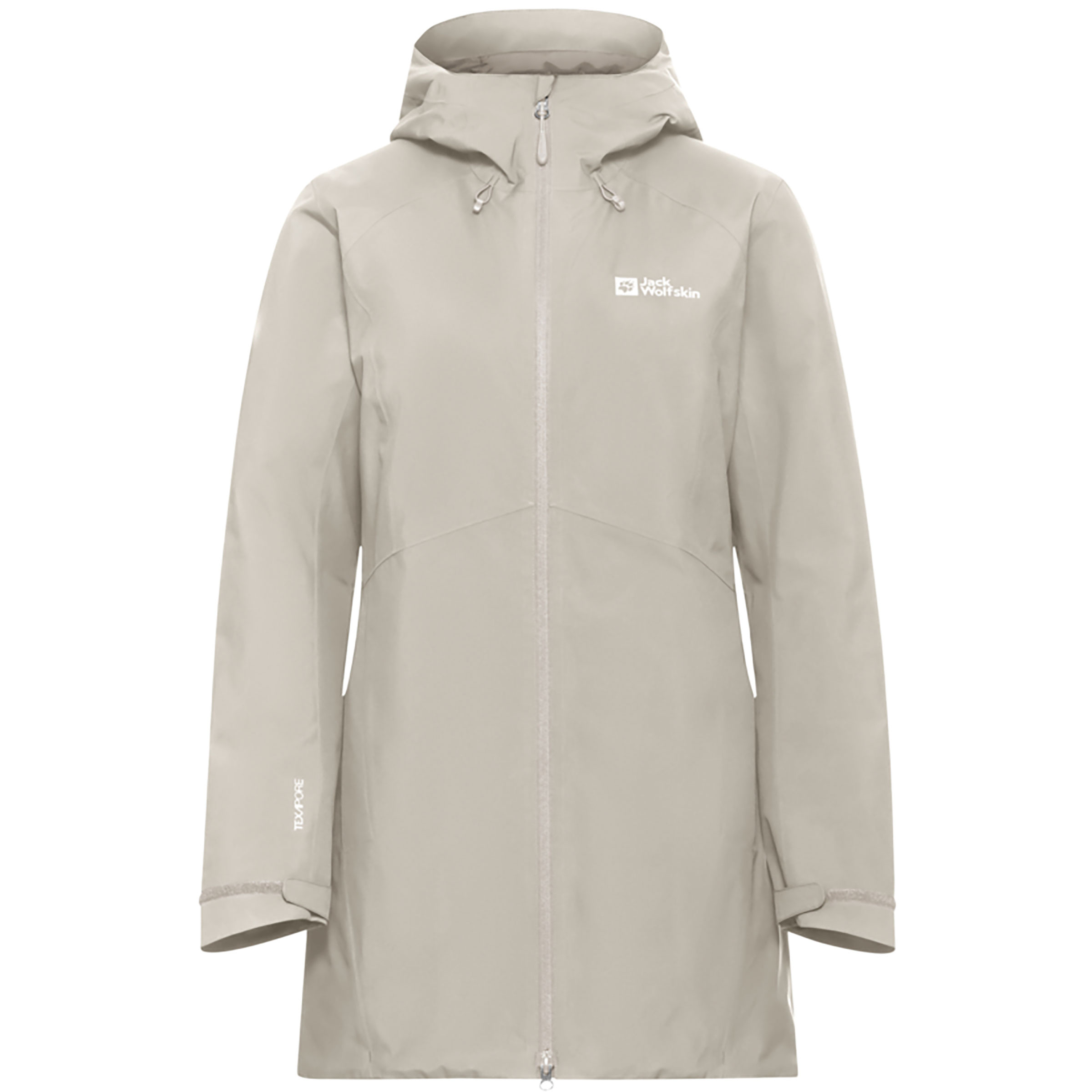 Jack Wolfskin Heidelstein Ins Mantel Damen Parkas & Mäntel beige Größe L Camping Wasserabweisend Wasserabweisend
