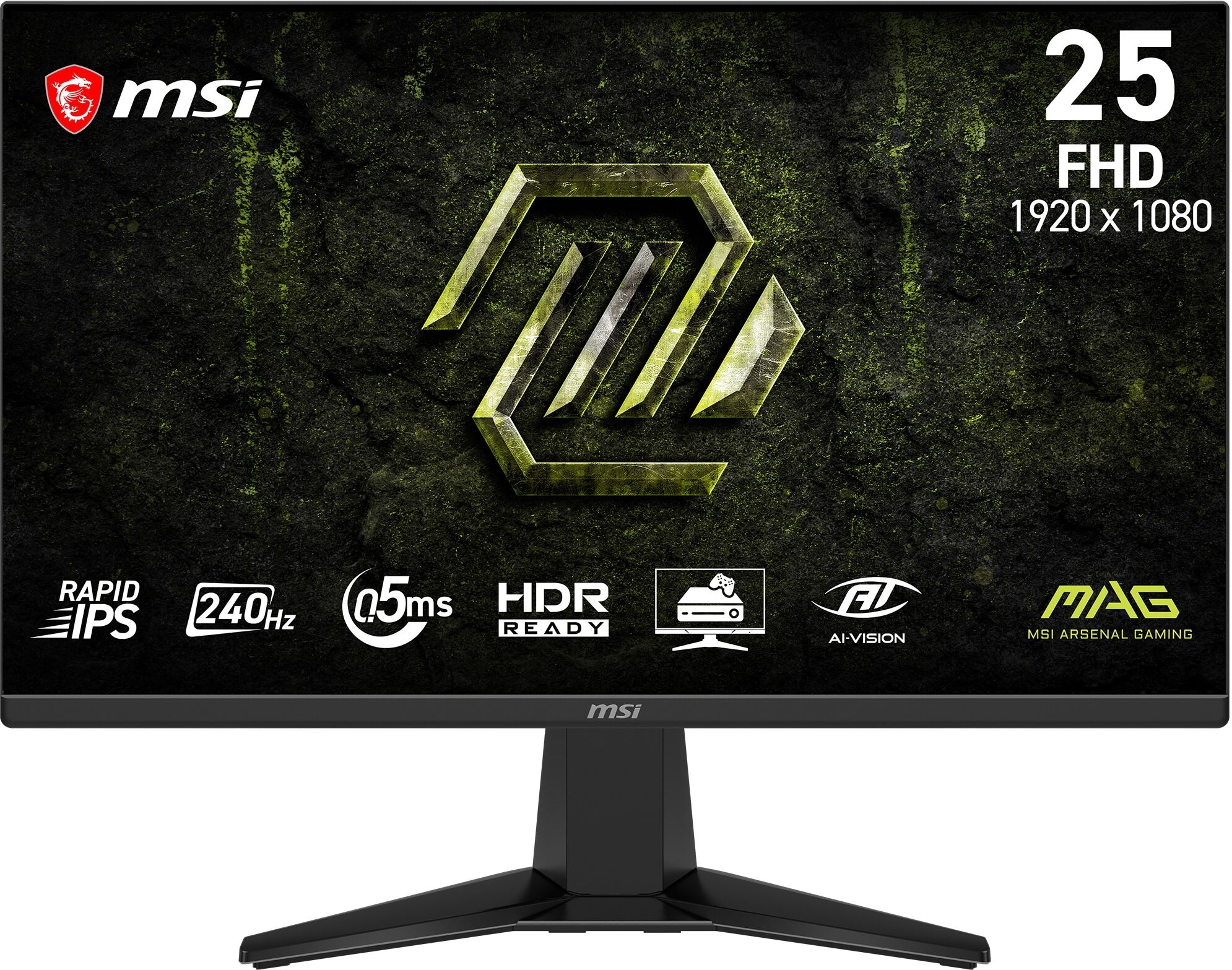 MSI Gaming-LED-Monitor "MAG 255F X24", Energieeffizienz: E, schwarz, Monitore, neigbar, Gaming-LED-Monitor
